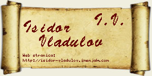 Isidor Vladulov vizit kartica